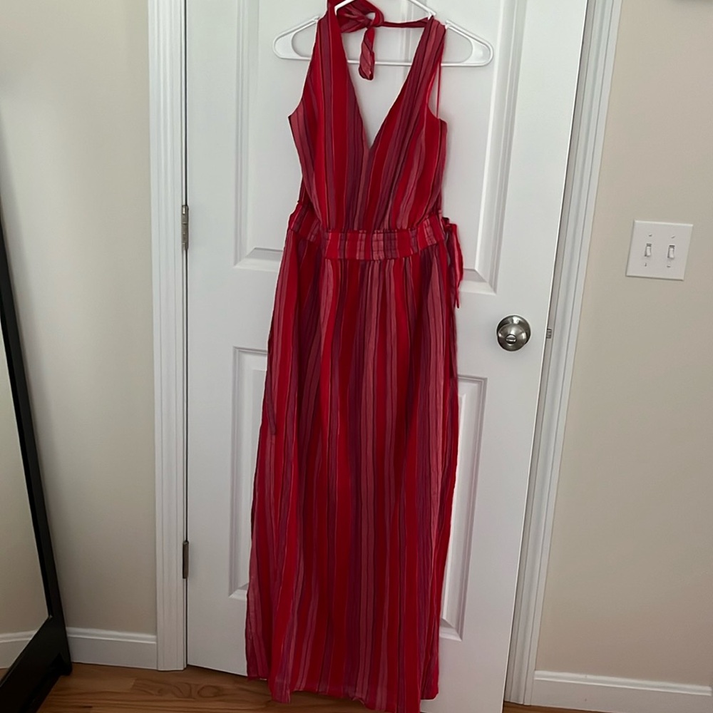 Red halter dress size large